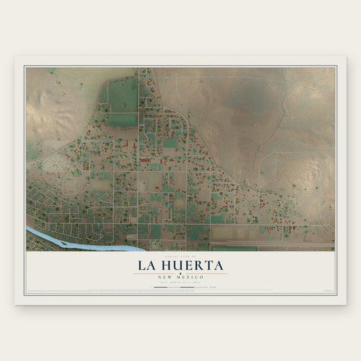 La Huerta, New Mexico map print, the full design