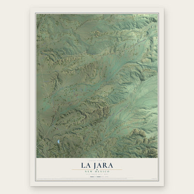 La Jara, New Mexico map print, the full design