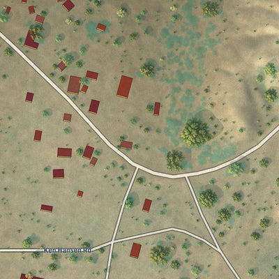 Close-up of the map of La Joya, New Mexico print showing street and building detail