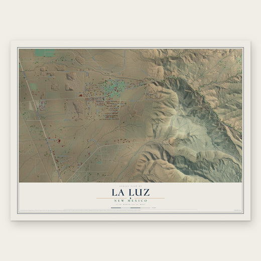 La Luz, New Mexico map print, the full design