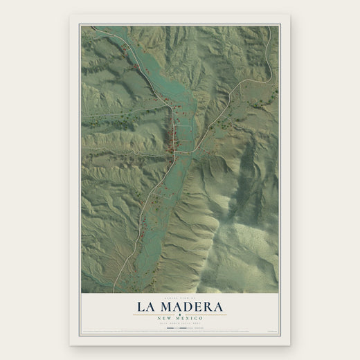 La Madera, New Mexico map print, the full design
