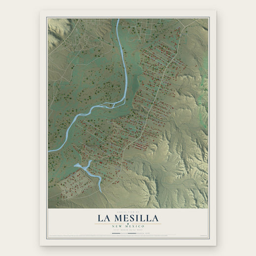 La Mesilla, New Mexico map print, the full design