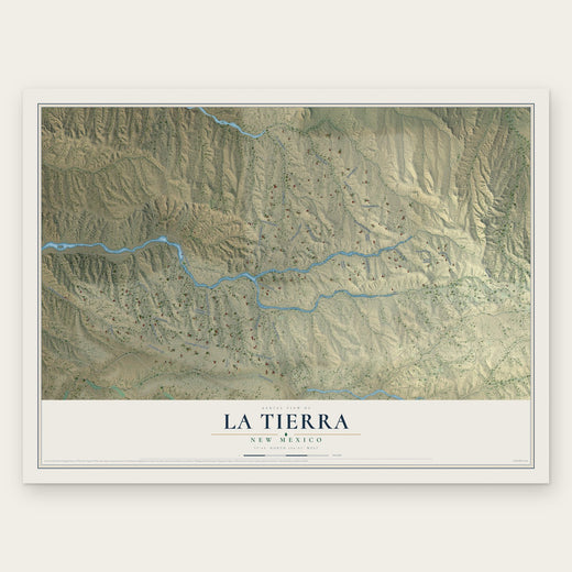La Tierra, New Mexico map print, the full design