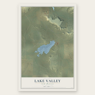 Lake Valley, New Mexico map print, the full design