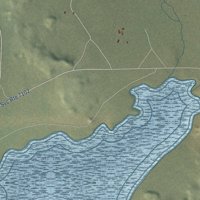 Close-up of the map of Lake Valley, New Mexico print showing street and building detail