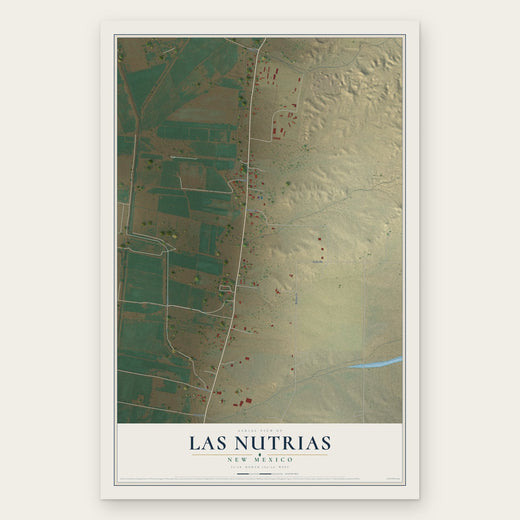 Las Nutrias, New Mexico map print, the full design