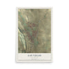 Map of Las Vegas, New Mexico, 12 x 18 inch unframed archival matte print