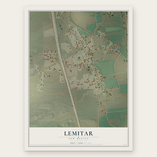 Lemitar, New Mexico map print, the full design