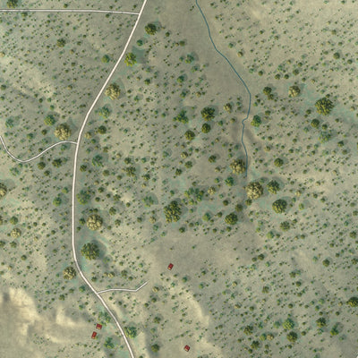 Close-up of the map of Lindrith, New Mexico print showing street and building detail