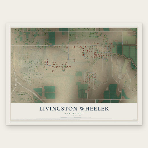 Livingston Wheeler, New Mexico map print, the full design