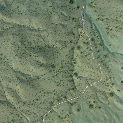 Close-up of the map of Lobo Canyon, New Mexico print showing street and building detail