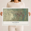 Map of Los Lunas, New Mexico, 12 x 18 inch unframed archival matte print