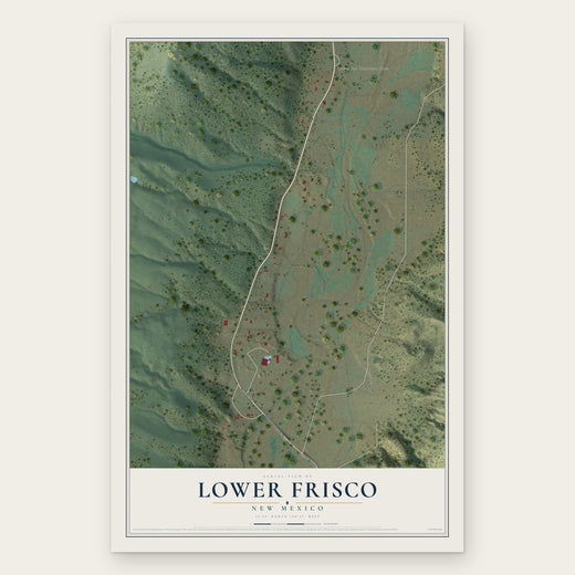 Lower Frisco, New Mexico map print, the full design