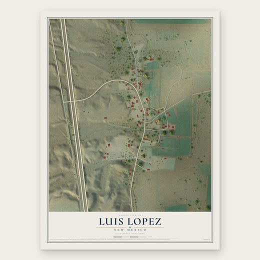 Luis Lopez, New Mexico map print, the full design