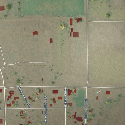 Close-up of the map of Malaga, New Mexico print showing street and building detail