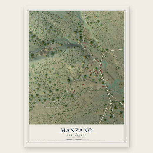 Manzano, New Mexico map print, the full design