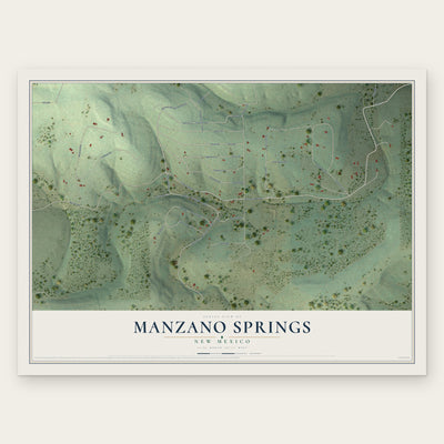 Manzano Springs, New Mexico map print, the full design