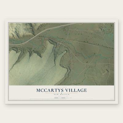McCartys Village, New Mexico map print, the full design