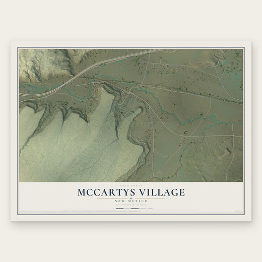 McCartys Village, New Mexico map print, the full design