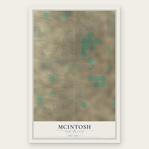 McIntosh, New Mexico map print, the full design