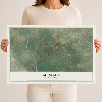 Map of Mesilla, New Mexico, 12 x 18 inch unframed archival matte print