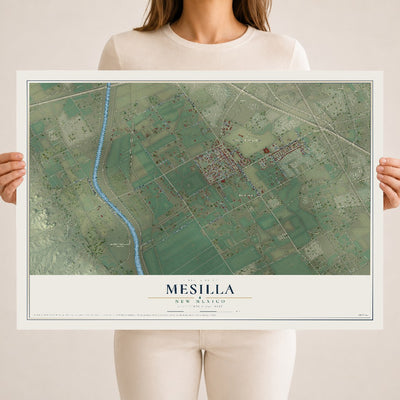 Map of Mesilla, New Mexico, 18 x 24 inch unframed archival matte print