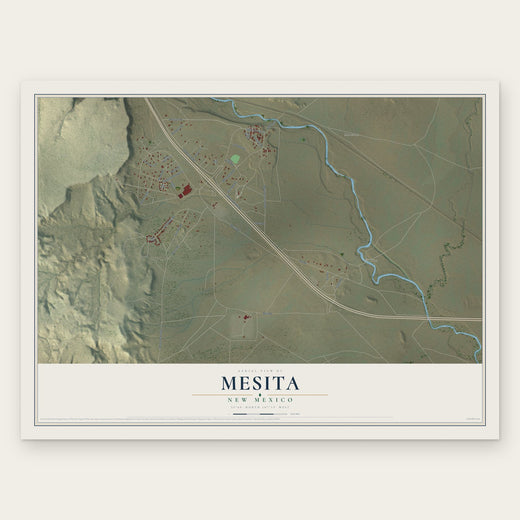 Mesita, New Mexico map print, the full design