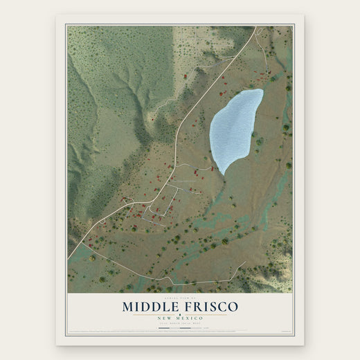 Middle Frisco, New Mexico map print, the full design