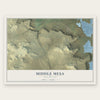 Middle Mesa, New Mexico map print, the full design
