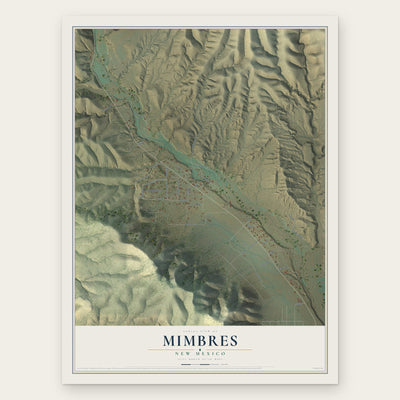 Mimbres, New Mexico map print, the full design