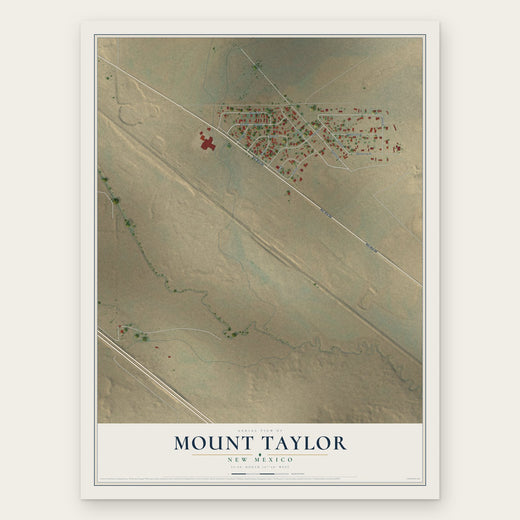 Mount Taylor, New Mexico map print, the full design