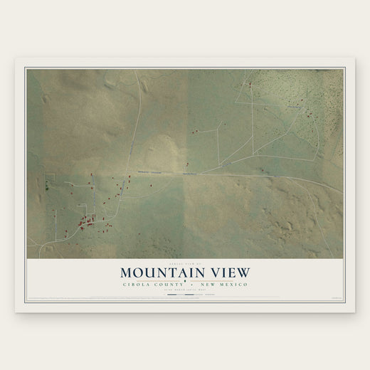 Mountain View, Cibola County, New Mexico map print, the full design