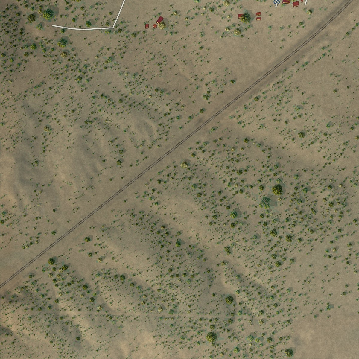 Second close-up of the map of Mountainair, New Mexico print showing more streets and buildings