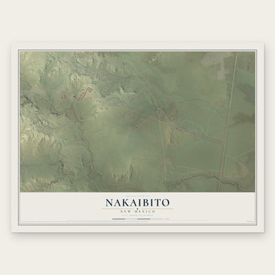 Nakaibito, New Mexico map print, the full design