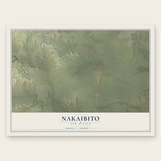 Nakaibito, New Mexico map print, the full design