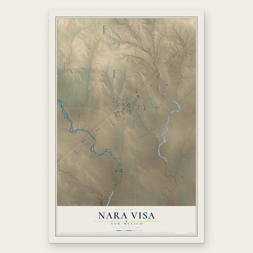 Nara Visa, New Mexico map print, the full design