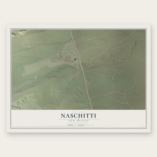 Naschitti, New Mexico map print, the full design