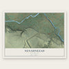Nenahnezad, New Mexico map print, the full design