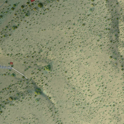 Close-up of the map of North Acomita Village, New Mexico print showing street and building detail