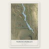 North Hurley, New Mexico map print, the full design