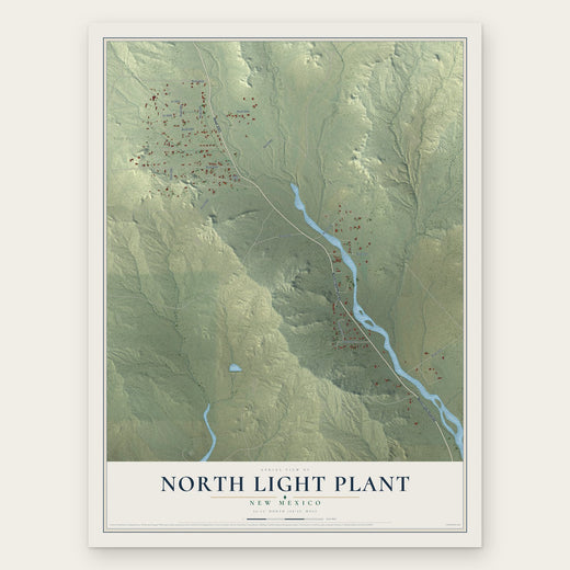 North Light Plant, New Mexico map print, the full design