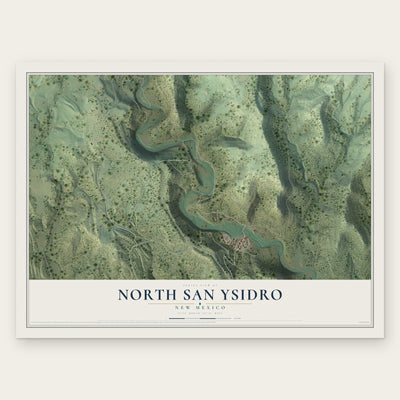 North San Ysidro, New Mexico map print, the full design