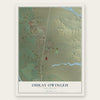 Ohkay Owingeh, New Mexico map print, the full design