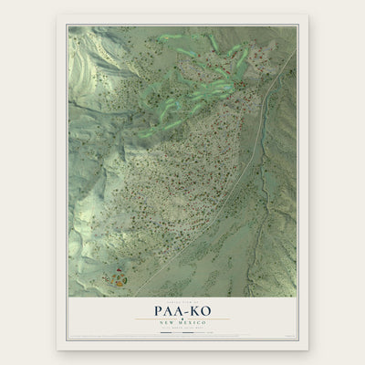 Paa-Ko, New Mexico map print, the full design