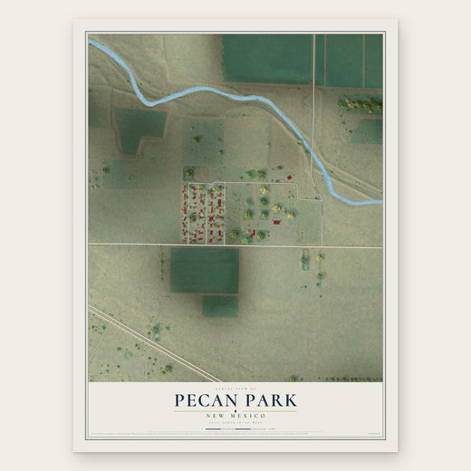 Pecan Park, New Mexico map print, the full design