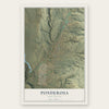 Ponderosa, New Mexico map print, the full design