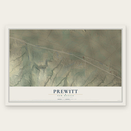 Prewitt, New Mexico map print, the full design