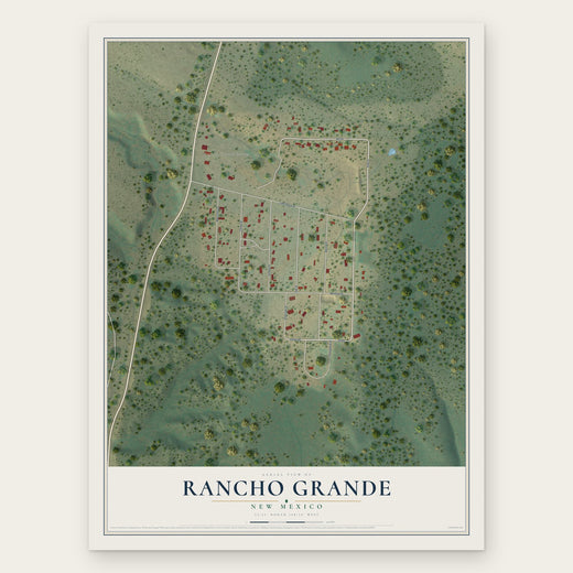 Rancho Grande, New Mexico map print, the full design