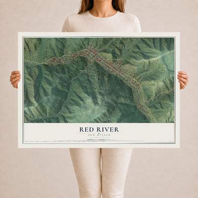 Map of Red River, New Mexico, 24 x 36 inch unframed archival matte print