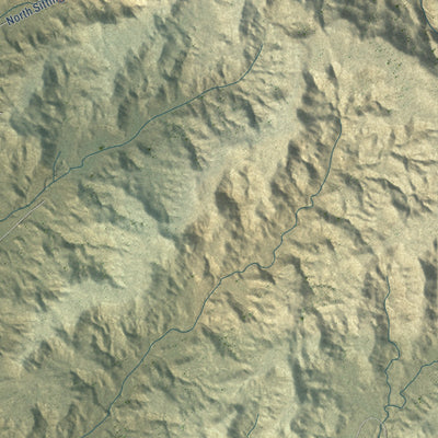 Close-up of the map of Red Rock, New Mexico print showing street and building detail